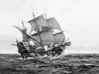 Golden Hind autorstwa Montague Dawson